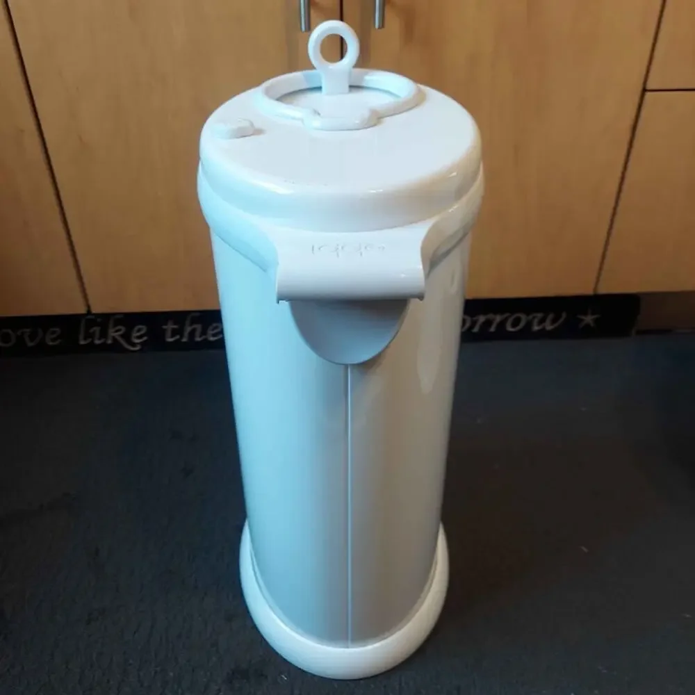 Ubbi White Stainless Steel Diaper Pail